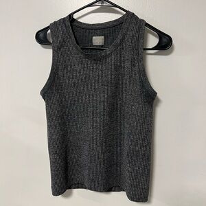 Athleta Renew Ribbed Tank Top in Heather Grey Workout Yoga Run Walk